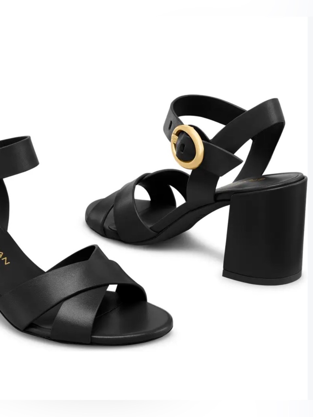 STUART WEITZMAN Benni Block Heel Ankle Strap Sandal 6.5